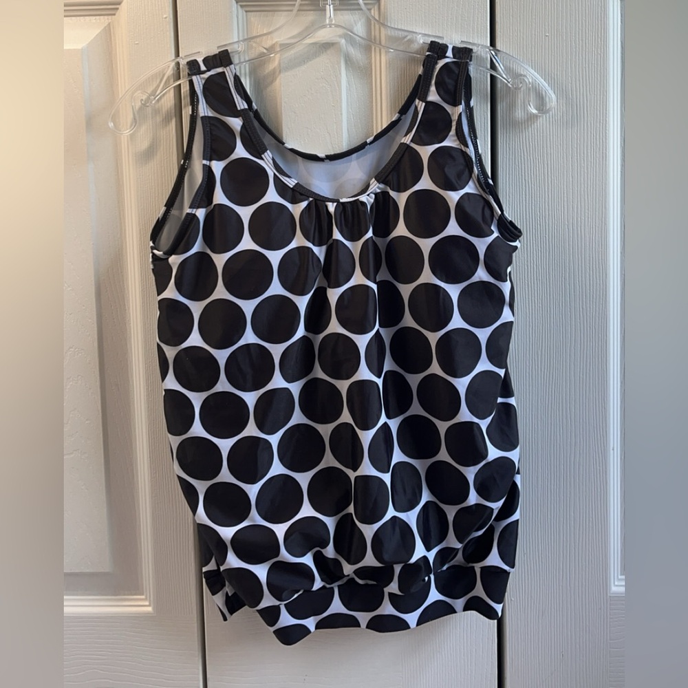 Polka-Dot Swimsuit Top